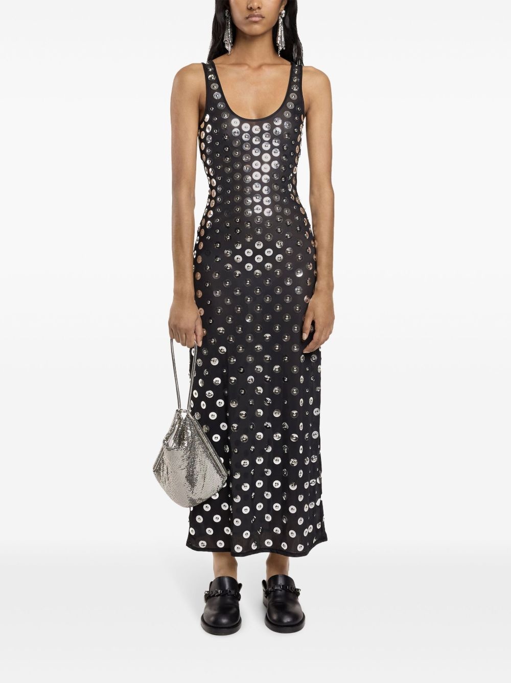 embroidered long dress - 2