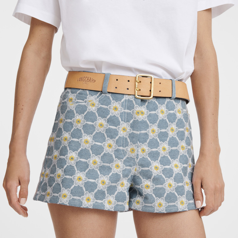Embroidered shorts Sky Blue - Denim 4