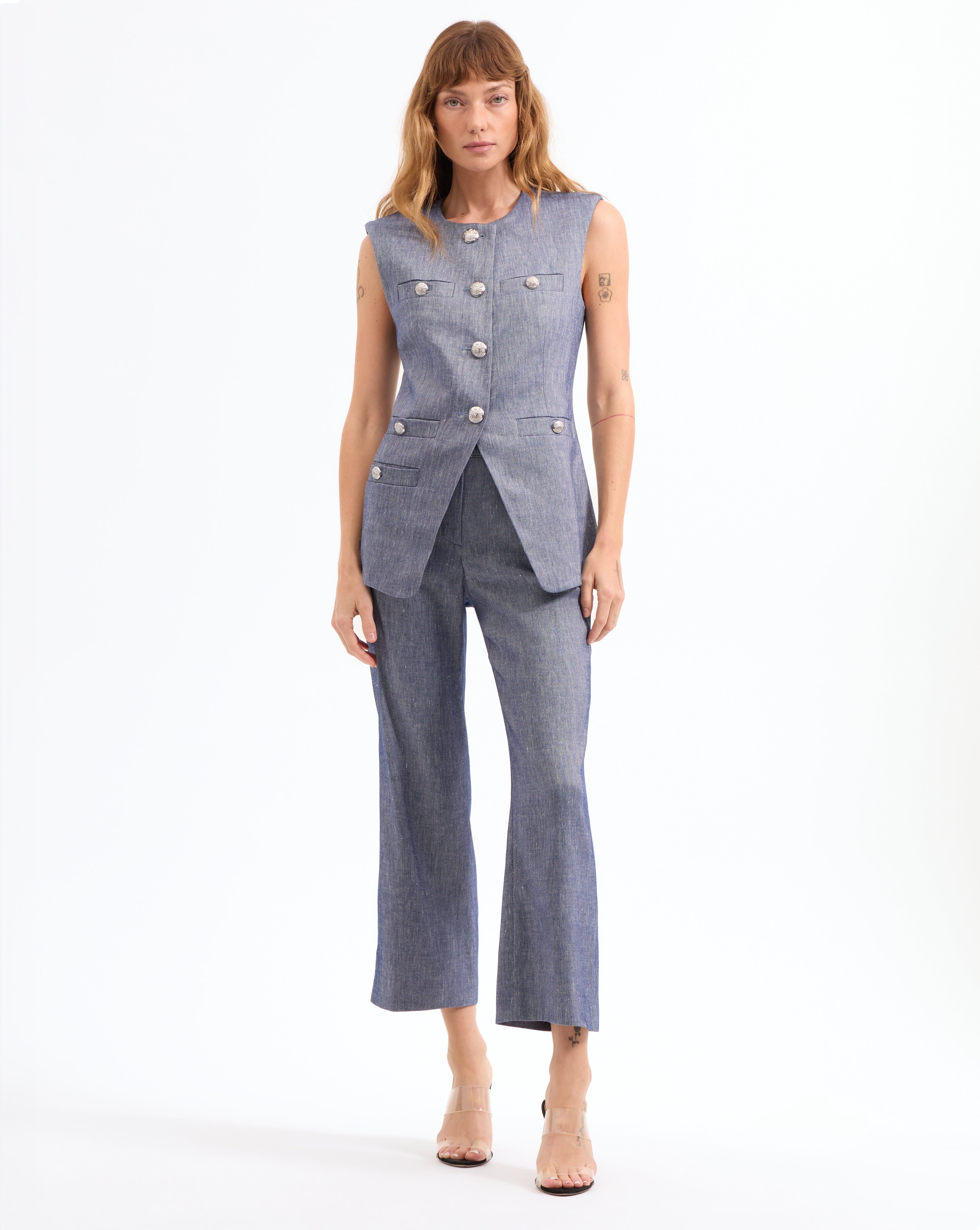 TAMARA LINEN VEST - 7