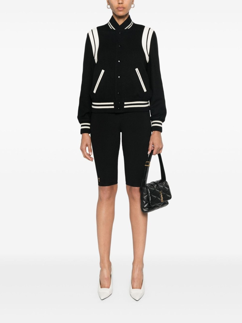 SAINT LAURENT two-tone varsity jacket outlook