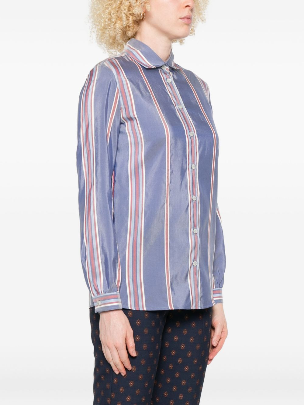 striped silk shirt - 3