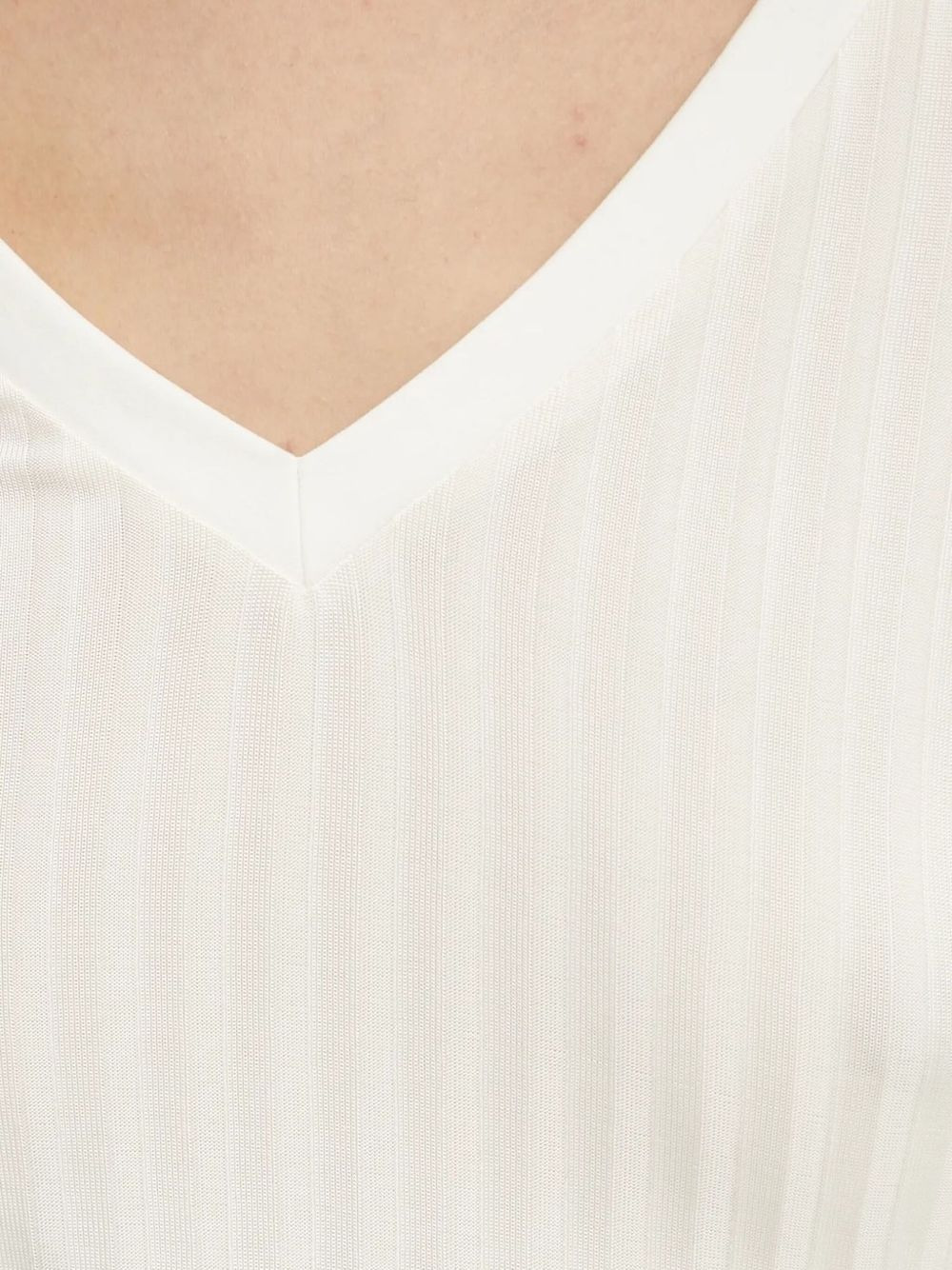 ribbed v-neck top - 4