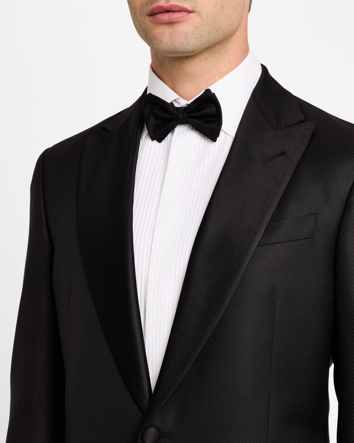 Men's Wool and Silk Micro-Textured Two-Piece Tuxedo - 7