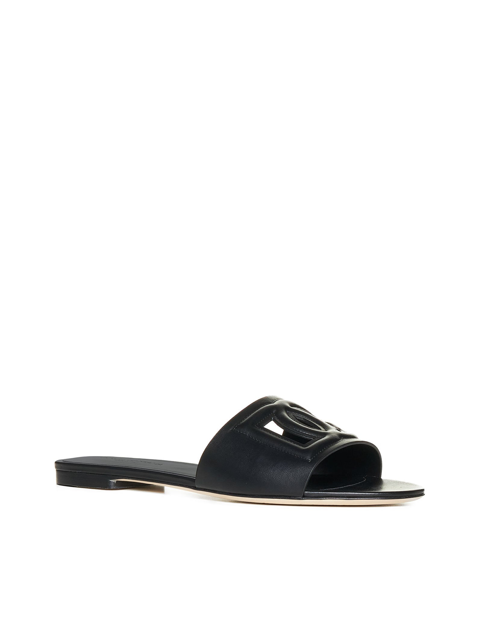DG logo leather flat sandals - 2