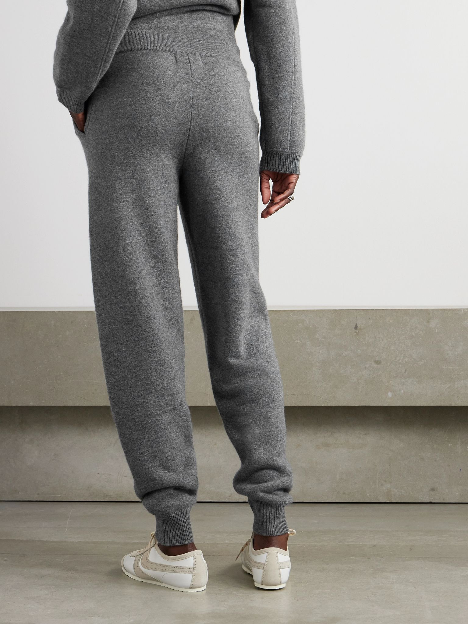Hespero cashmere track pants Gray - 3