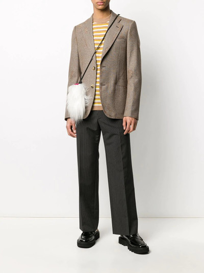 Marni distressed fitted blazer outlook