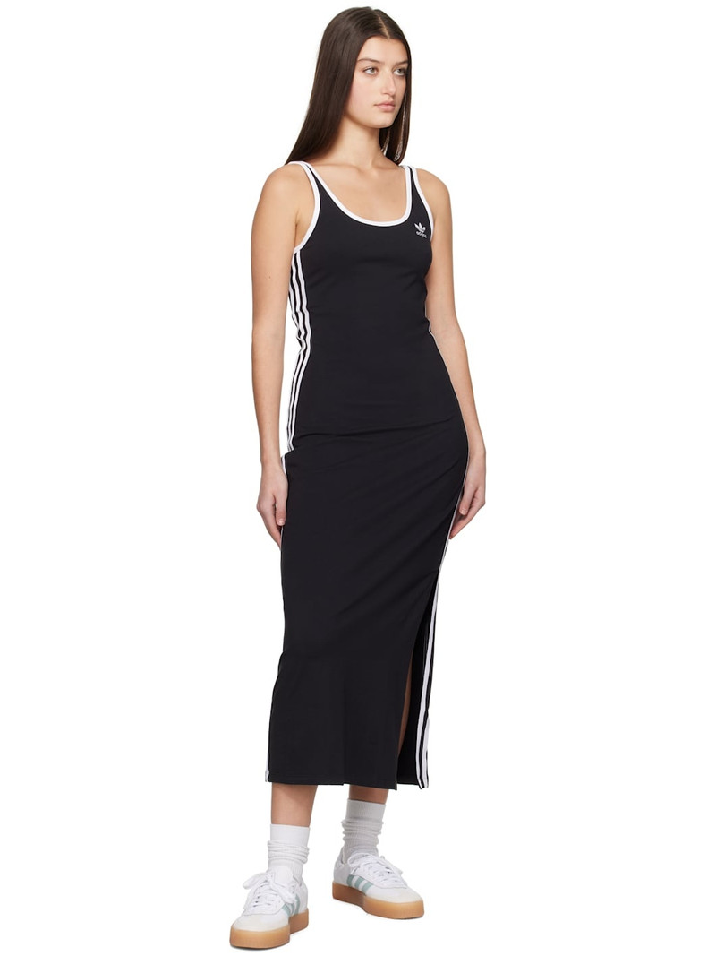adidas Originals Black Adicolor 3-Stripes Tank Maxi Dress outlook