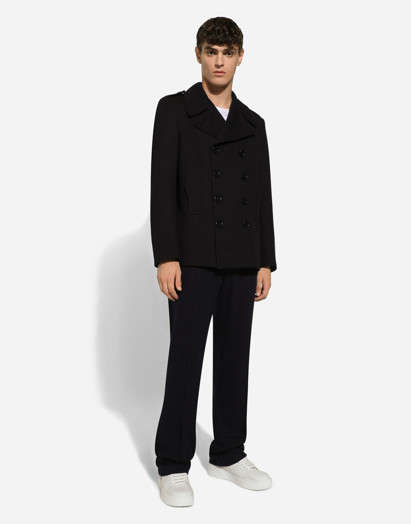 Double-breasted wool pea coat with tag 5