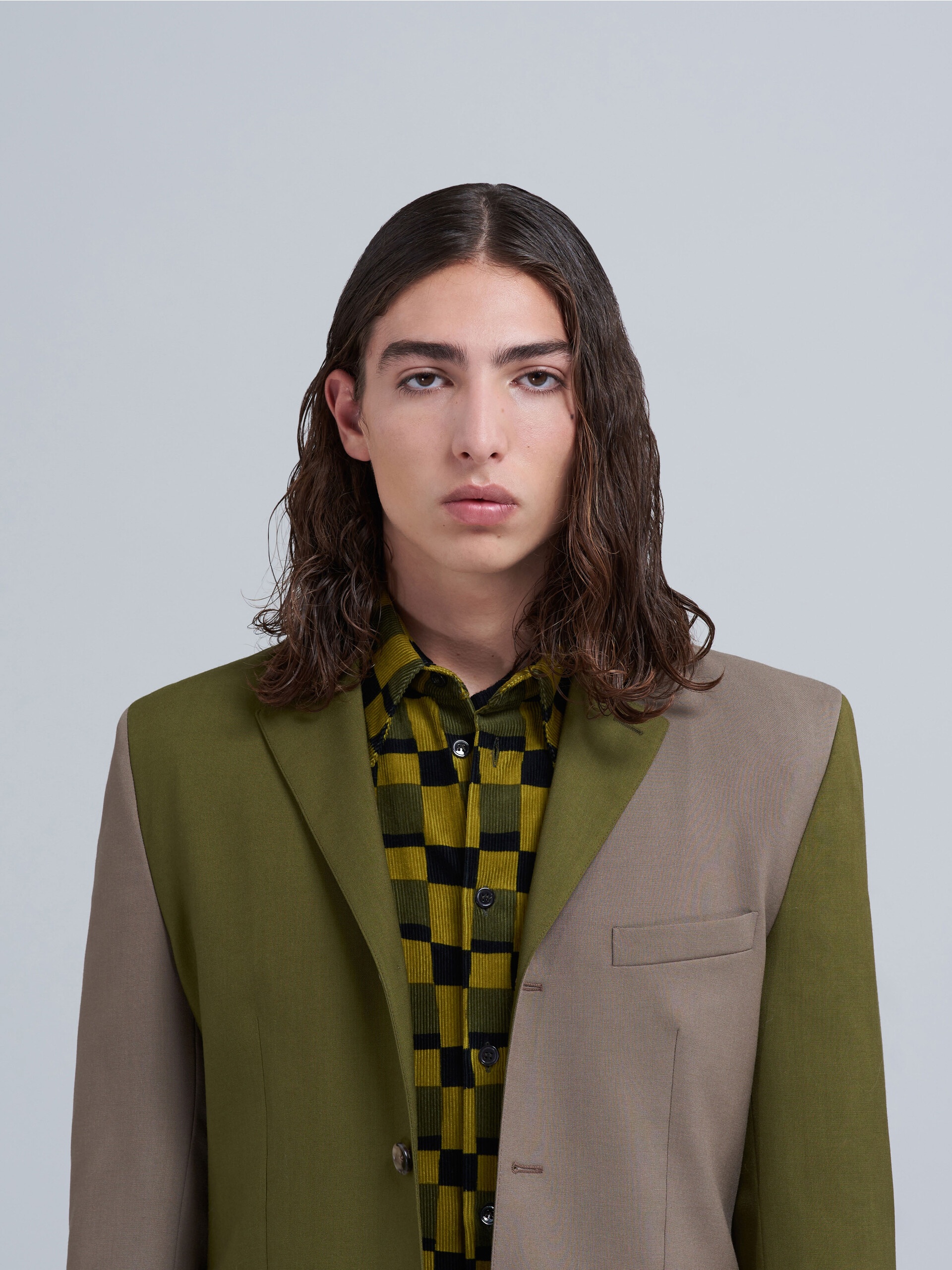 COLOURBLOCK TROPICAL WOOL JACKET - 4