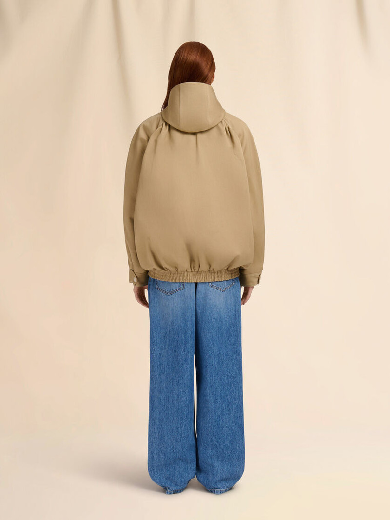 BROWN DRILL BOMBER JACKET 3