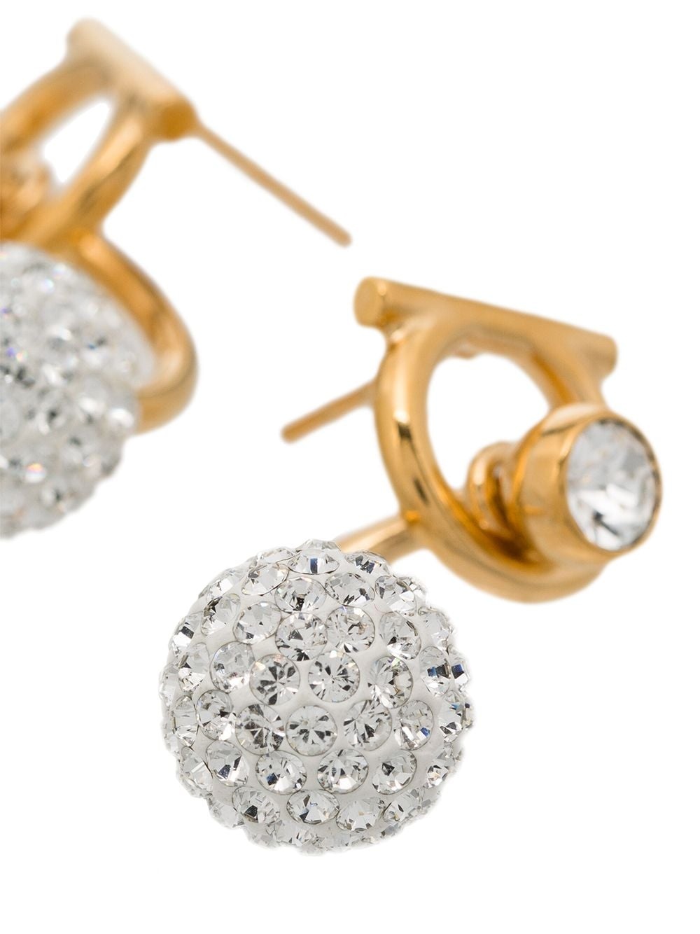 Gancini crystal-embellished earrings - 3