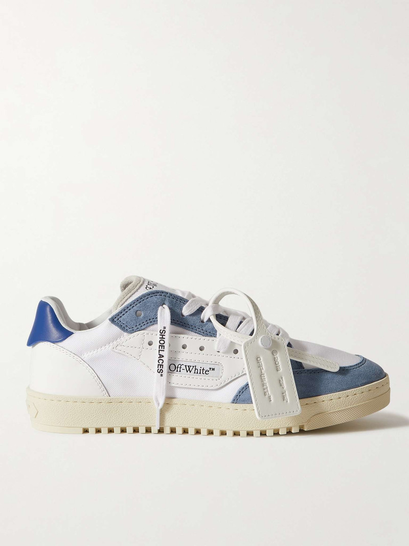 5.0 Leather, Cotton-Canvas and Suede Sneakers 1