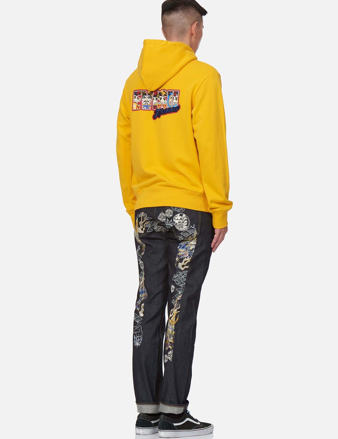 DARUMA BROTHERS PRINT HOODED SWEATSHIRT - 5