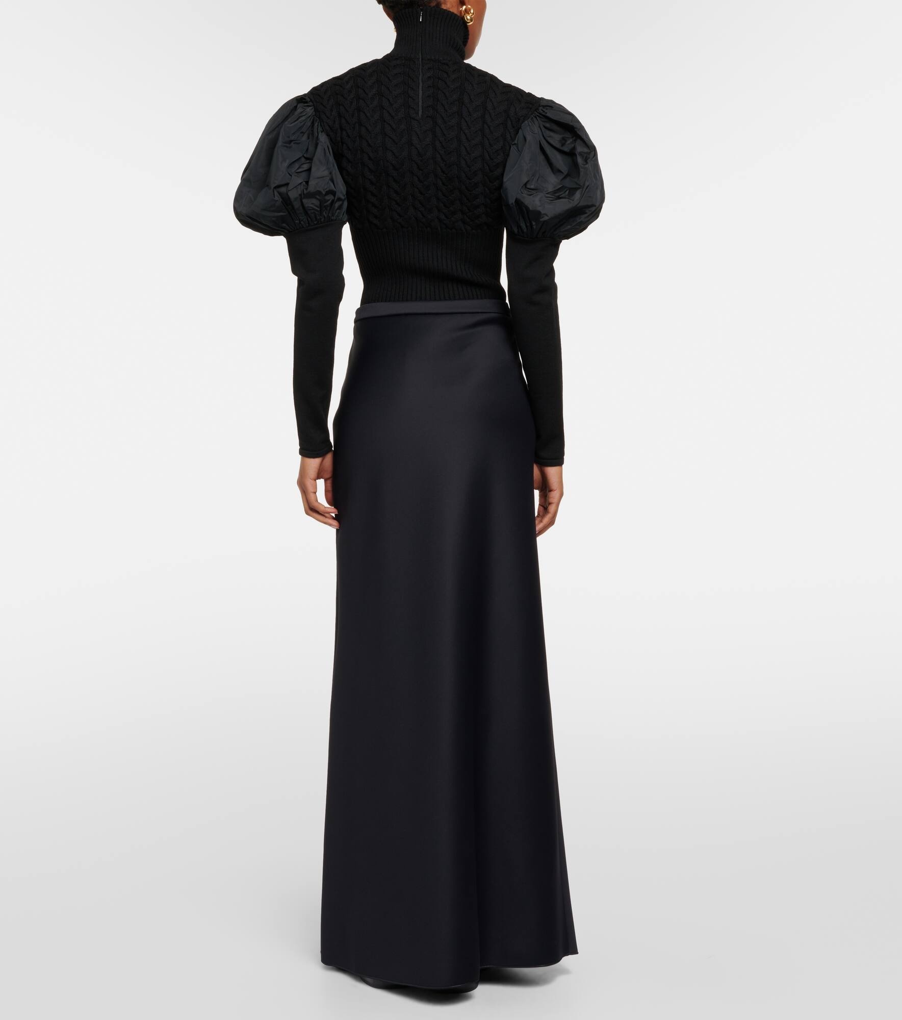 Clavier cotton-blend jersey maxi skirt - 3