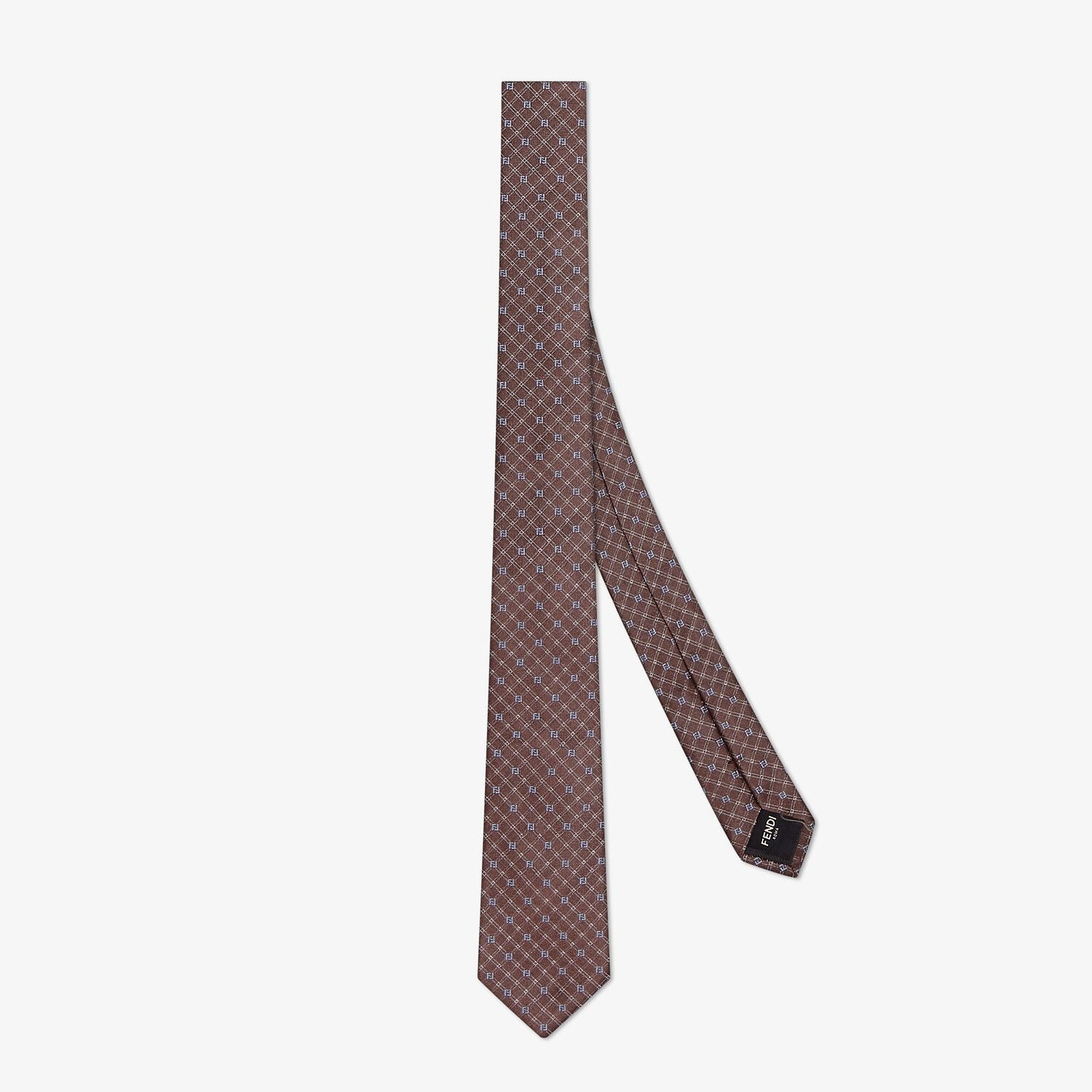 Brown silk tie - 1