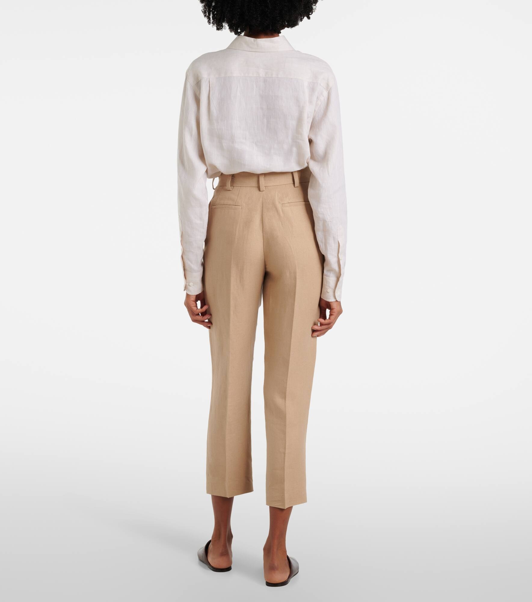 Neo Derk linen crêpe straight pants - 3