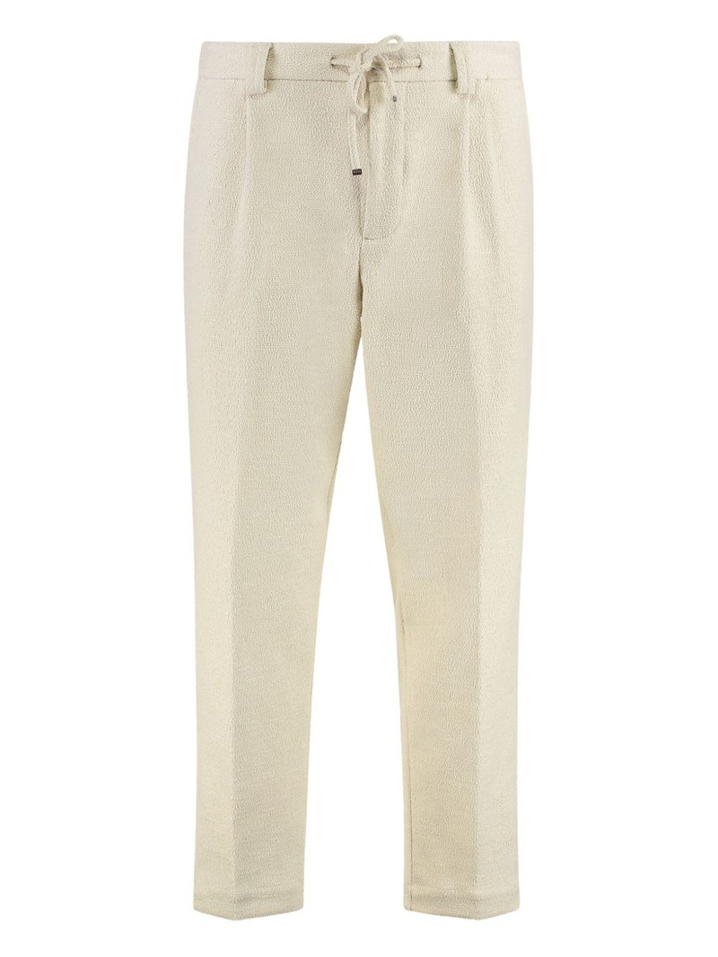 textured drawstring trousers 1