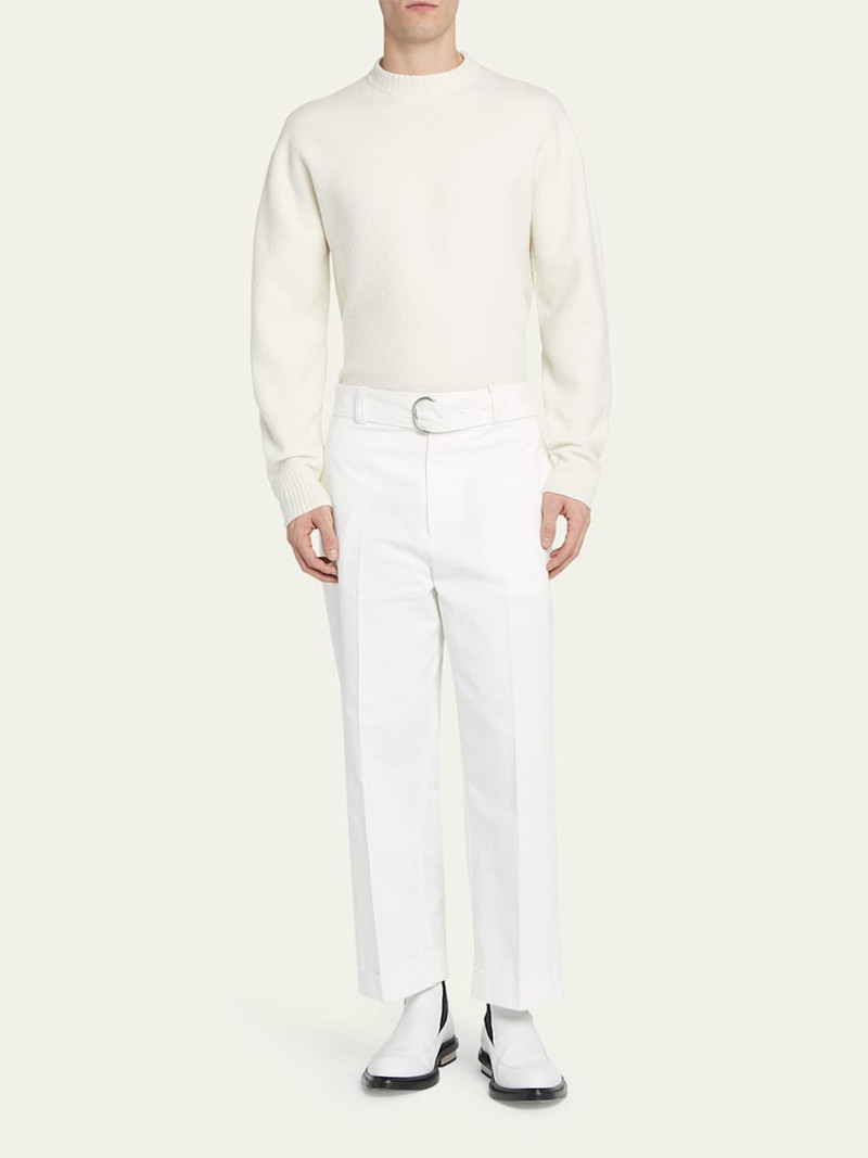 Jil Sander Men's Belted Cropped Trousers outlook