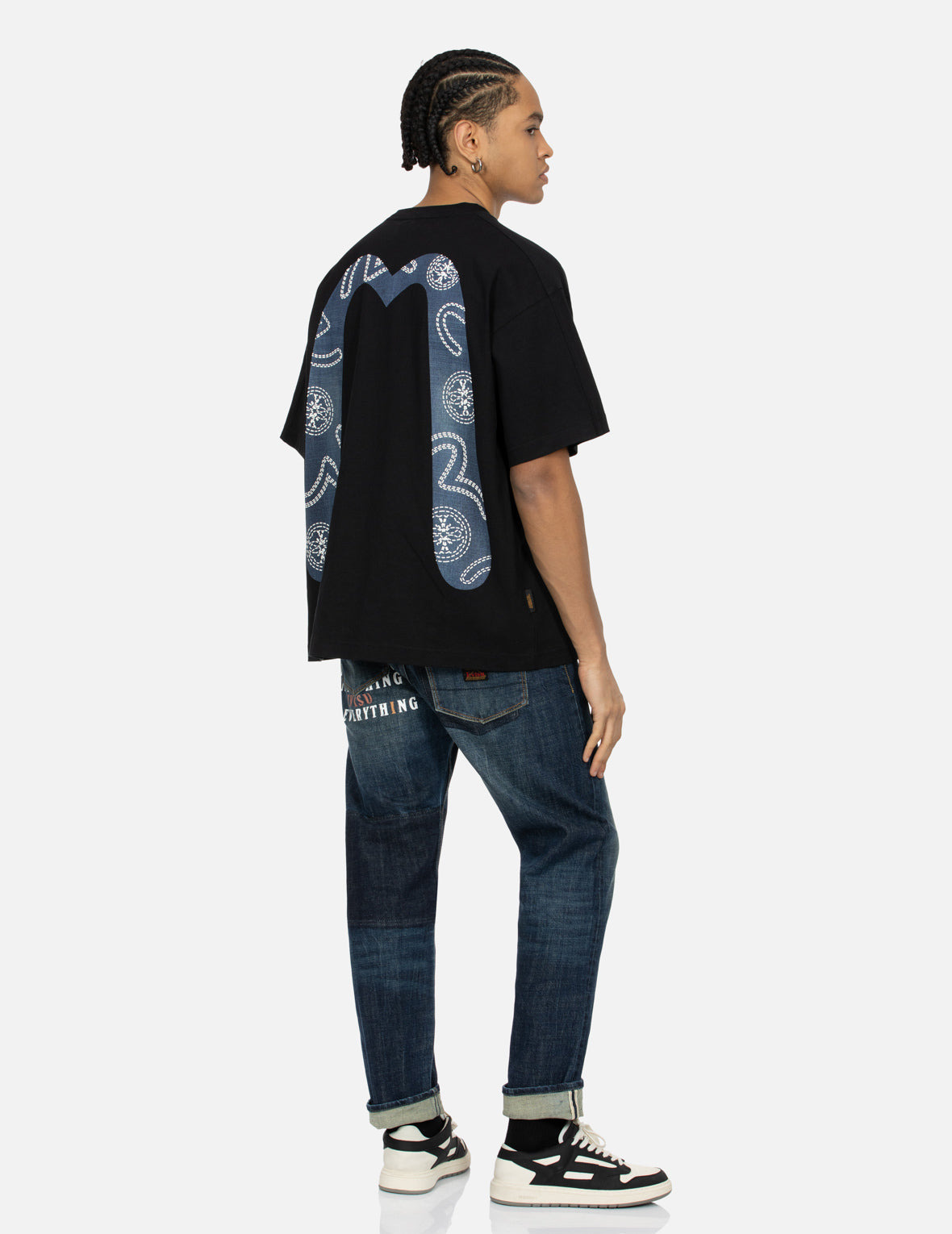 FOAM LINE KAMON AND SEAGULL DAICOCK PRINT LOOSE FIT T-SHIRT - 3