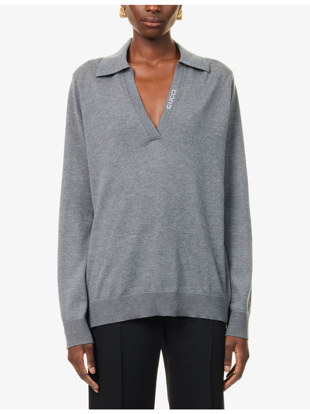Relaxed-Fit Logo Wool Polo Jumper - 3