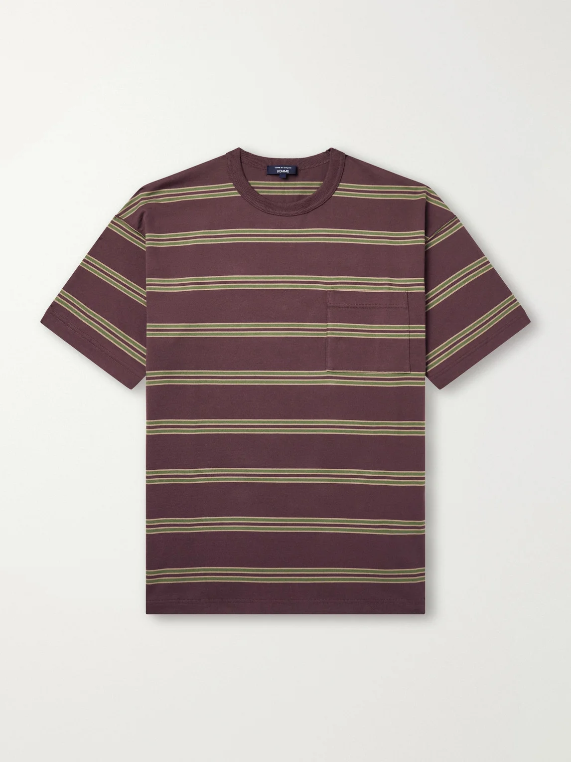 Striped Cotton-Jersey T-Shirt - 1