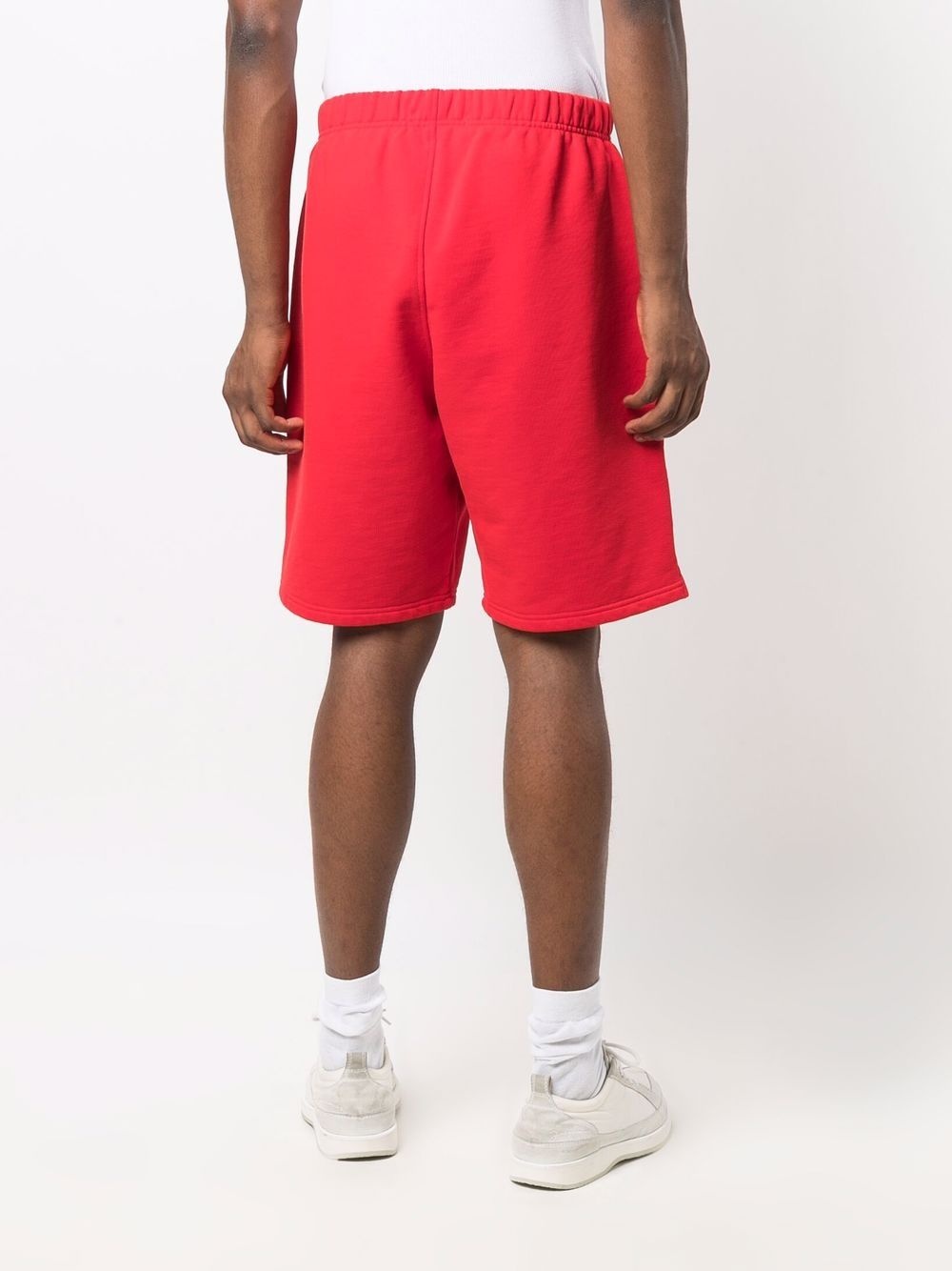 embroidered-logo flared jogger shorts - 4