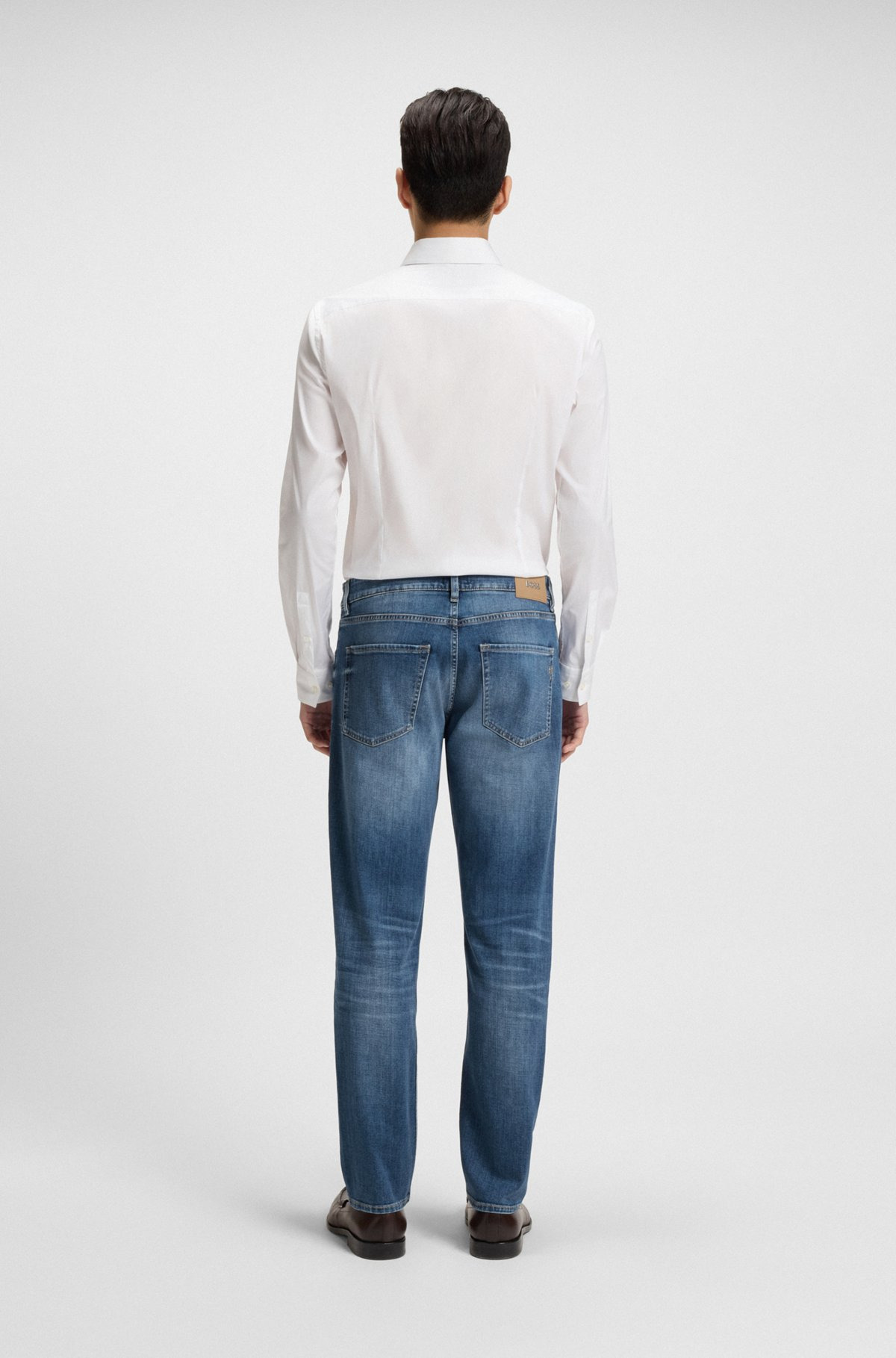 MAINE REGULAR-FIT JEANS IN BLUE COMFORT-STRETCH DENIM - 4