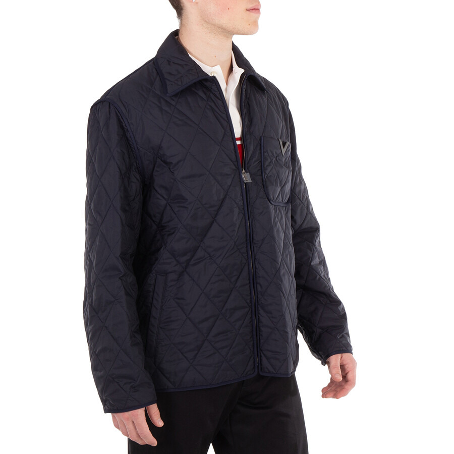 Valentino Metallic V Quilted Shirt Jacket - 6