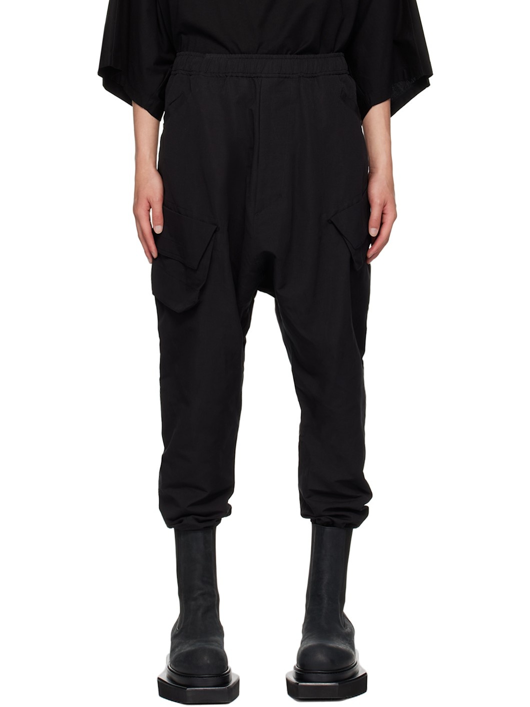 Black Bellows Pocket Track Pants - 1