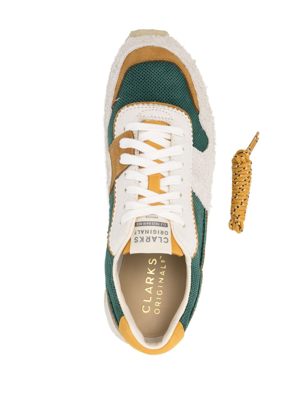 colour-block low-top sneakers - 4