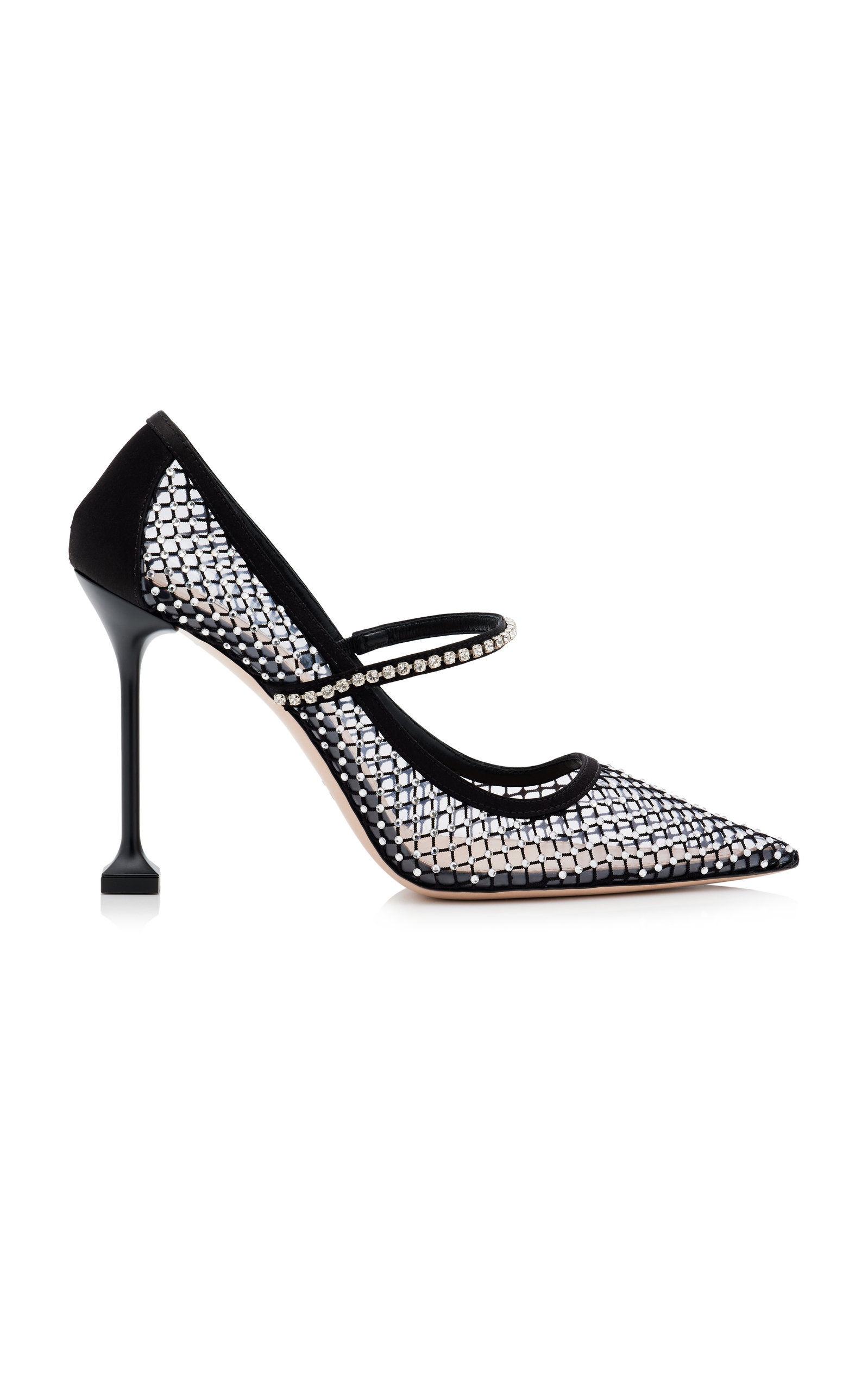 H♡⭐︎MEDI MESH CONVERSION PUMPS アメリ Miu Miu Crystal-Mesh Pumps black | modaoperandi | REVERSIBLE