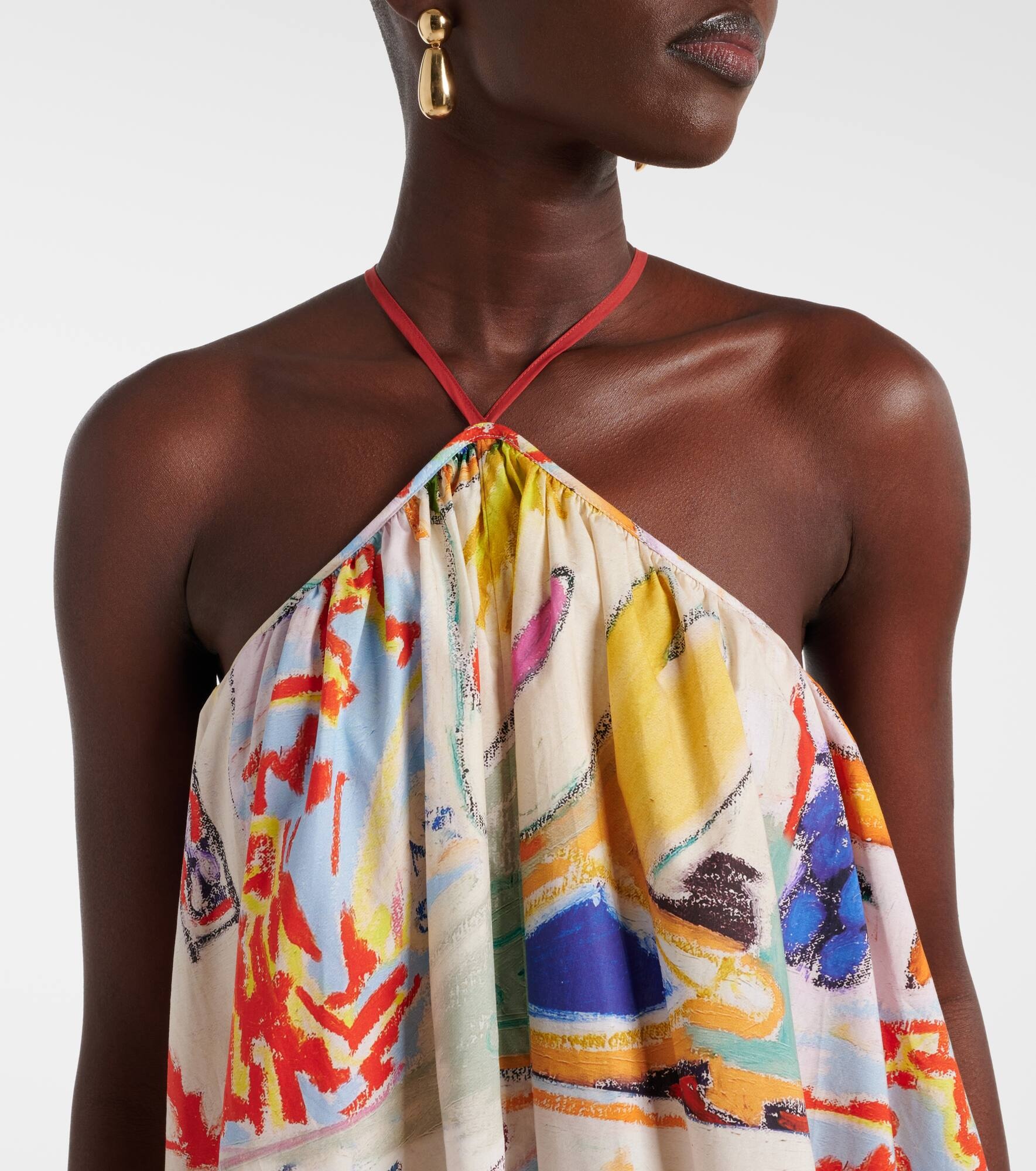 La Charrasca printed cotton minidress - 4