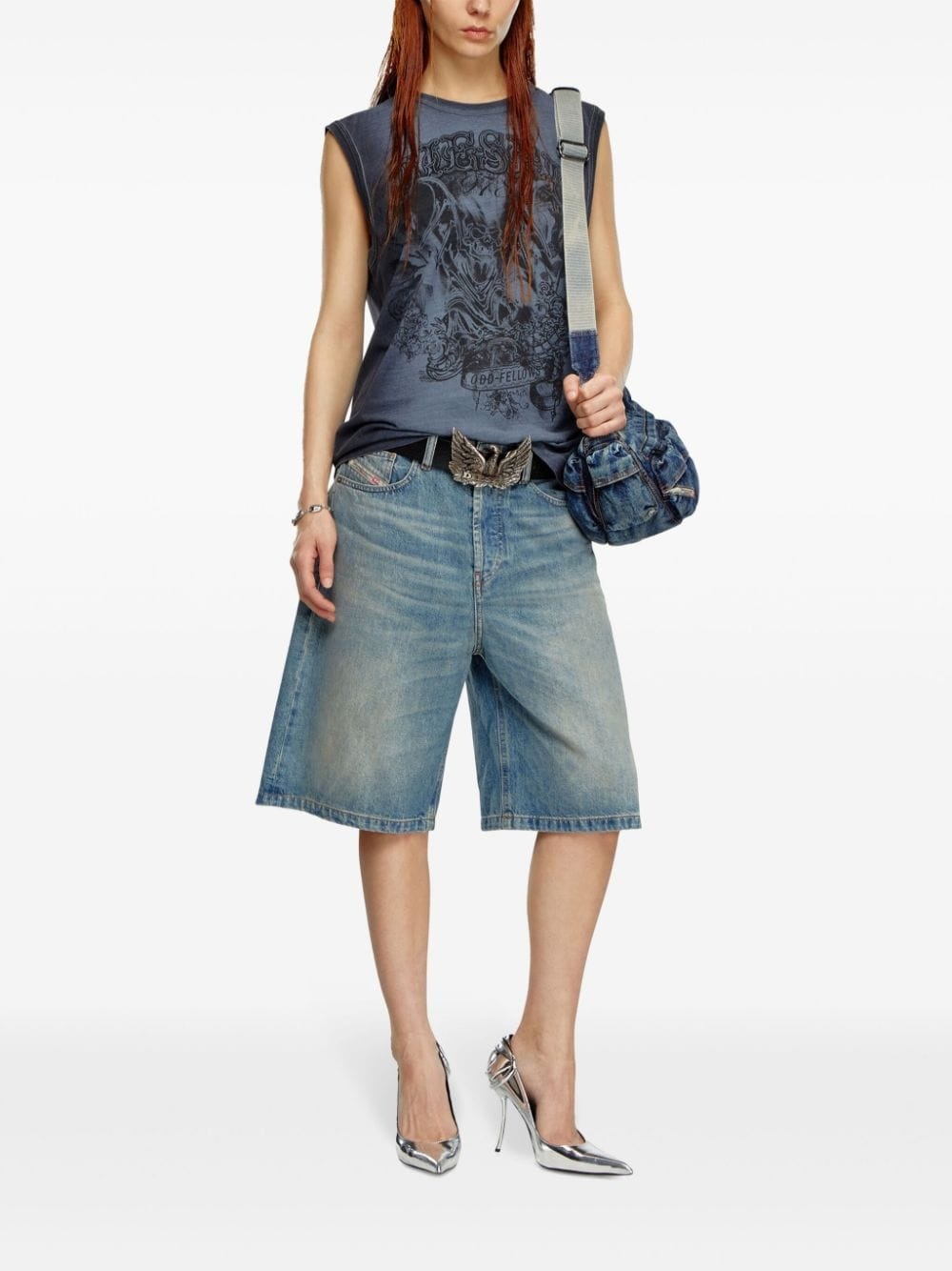 De-Sire Washed Knee-length Shorts - 2