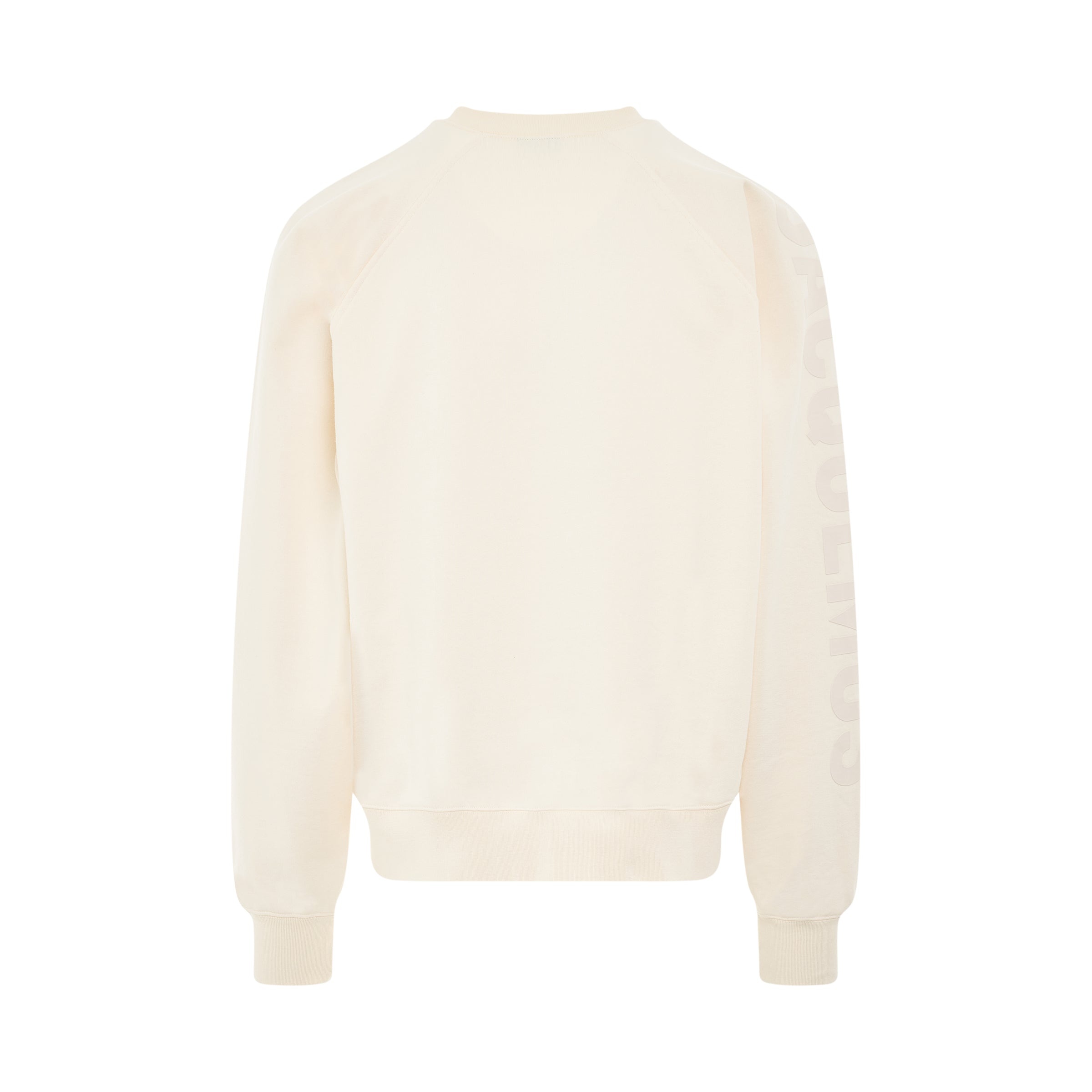 Typo Sleeve Logo Sweatshirt in Light Beige - 4