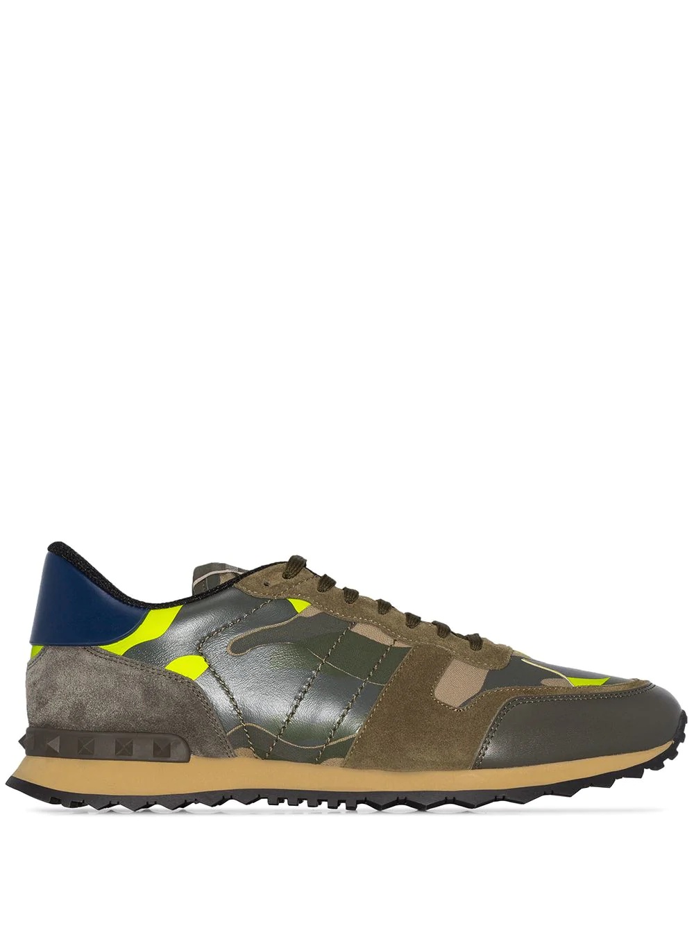 Rockrunner leather camouflage print sneakers - 1