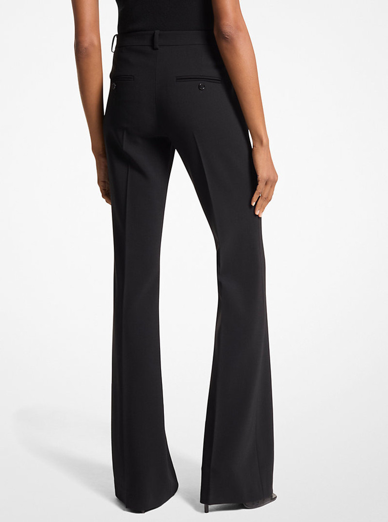 MICHAEL KORS COLLECTION Haylee Stretch Pebble Crepe Flared Trousers outlook