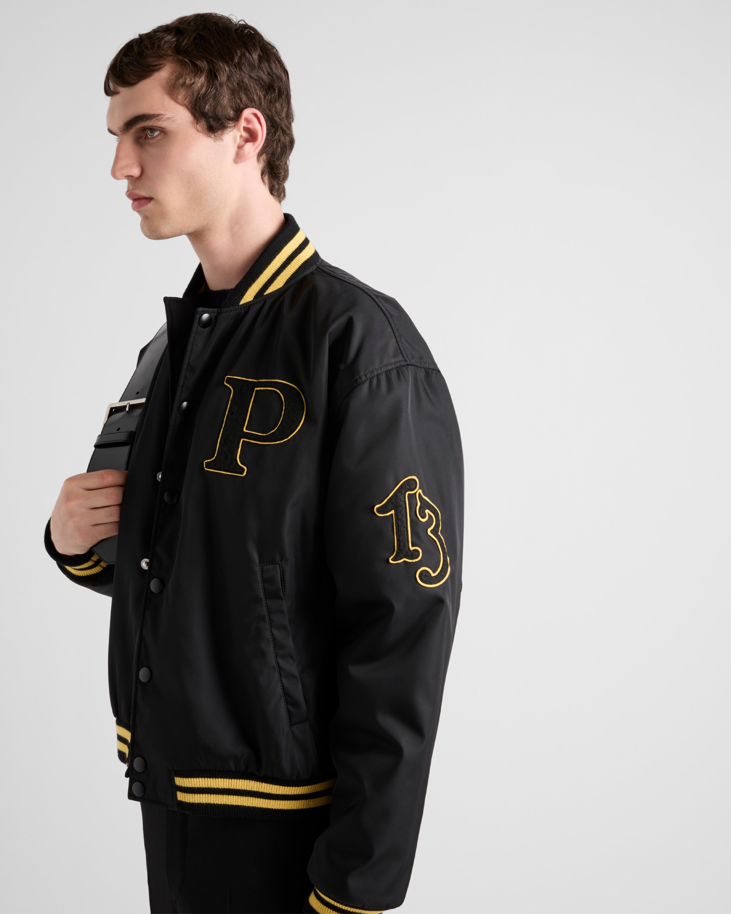Prada Re-Nylon bomber jacket with patch - SGC725_1WQ8_F0002_S_OOO