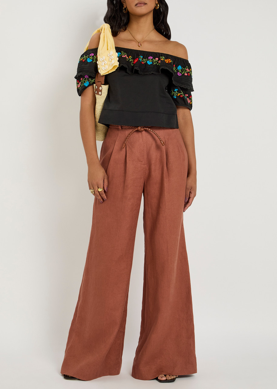 Rixo Lisette Floral-embroidered Cotton top - 4