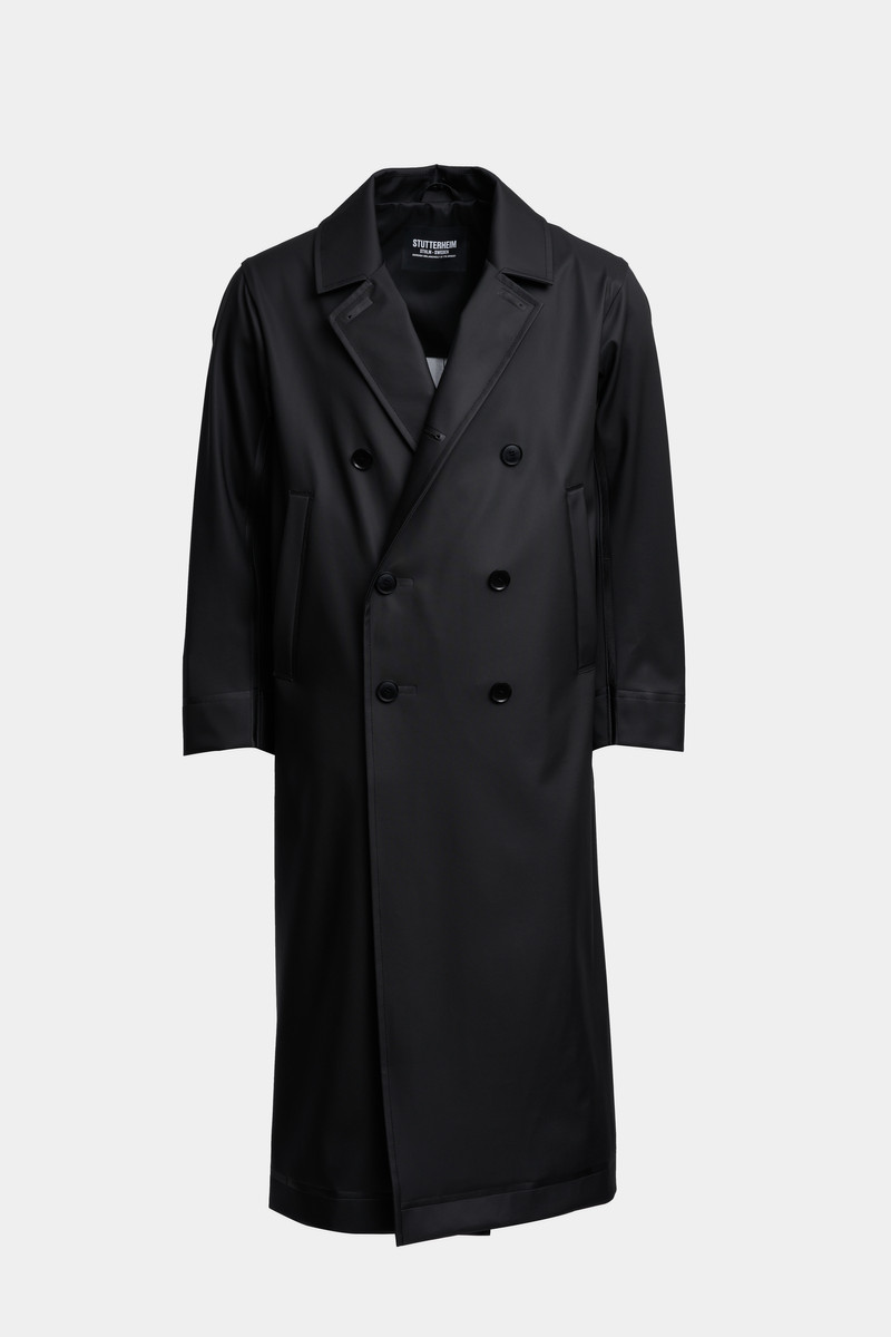 Rosenbad Long Double Breasted Overcoat Black 7