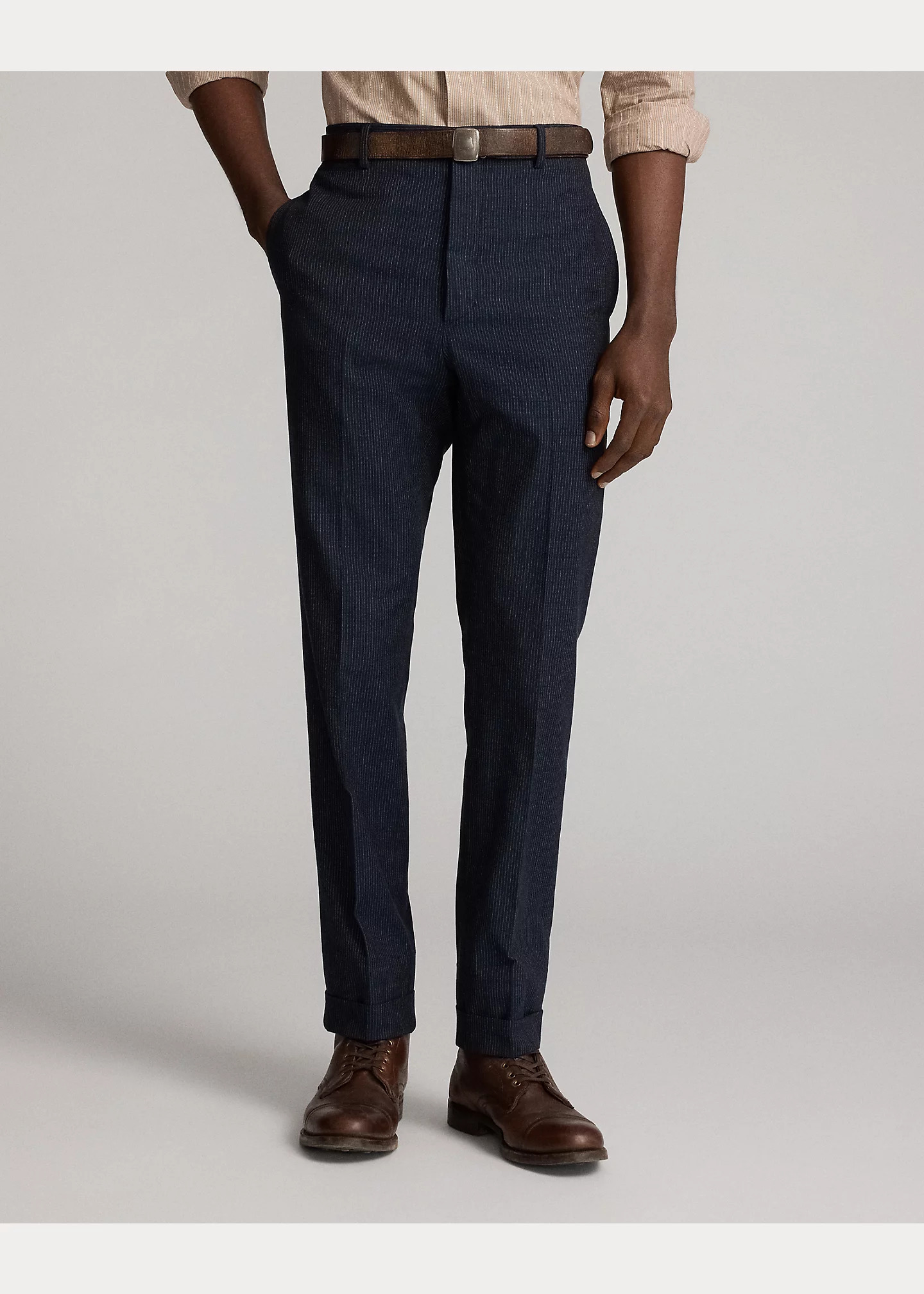 Slim Striped Herringbone Suit Trouser - 3
