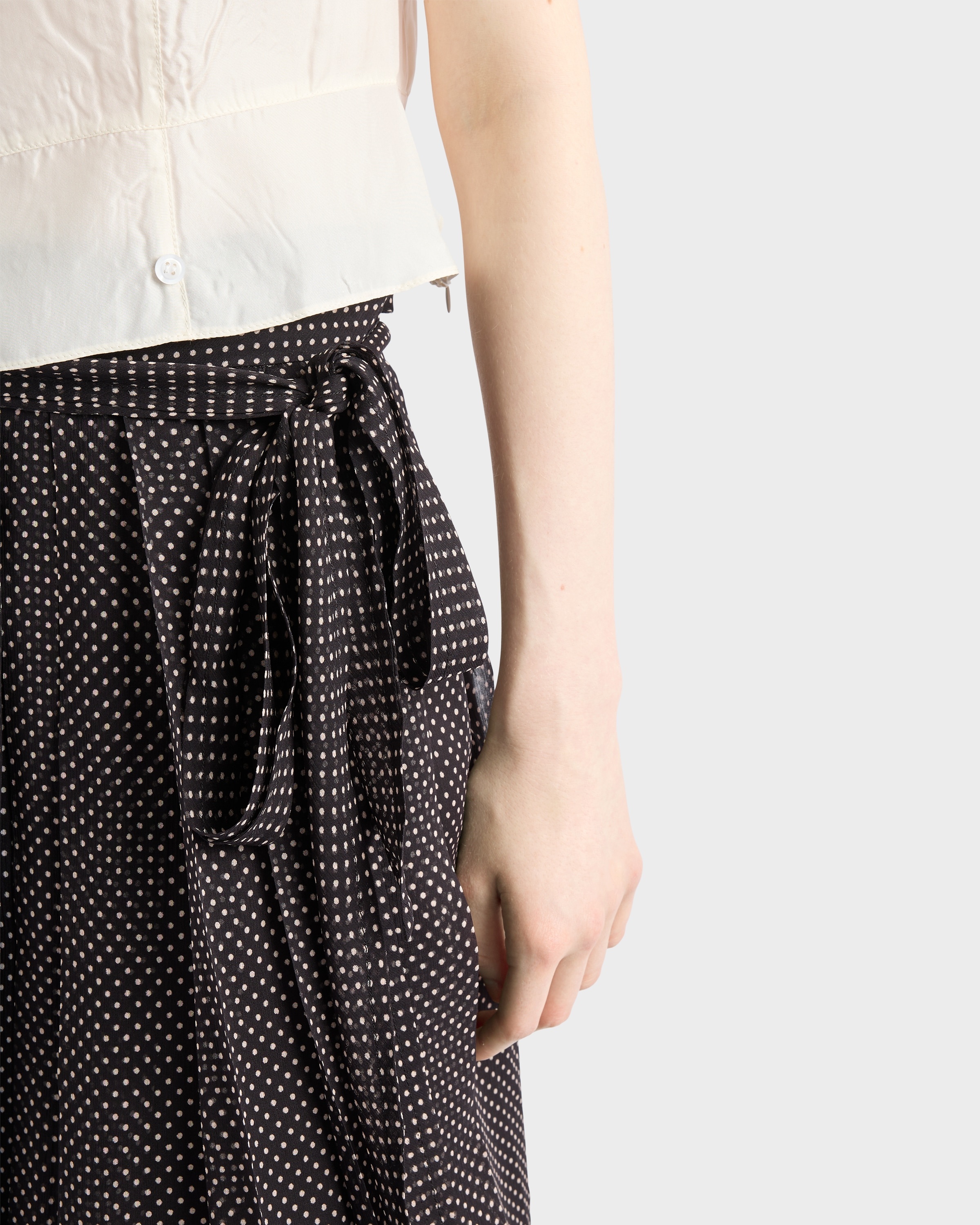 Printed chiffon wrap skirt - 4