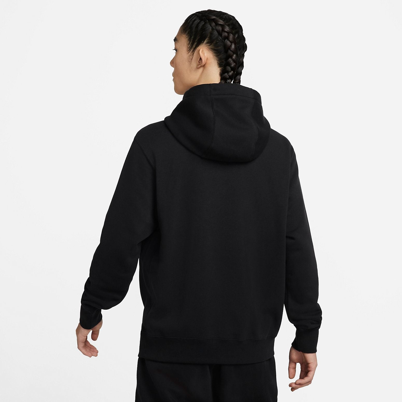 Nike Sportswear Club Fleece Graphic Pullover Hoodie 'Black' DX1518-010 - 4