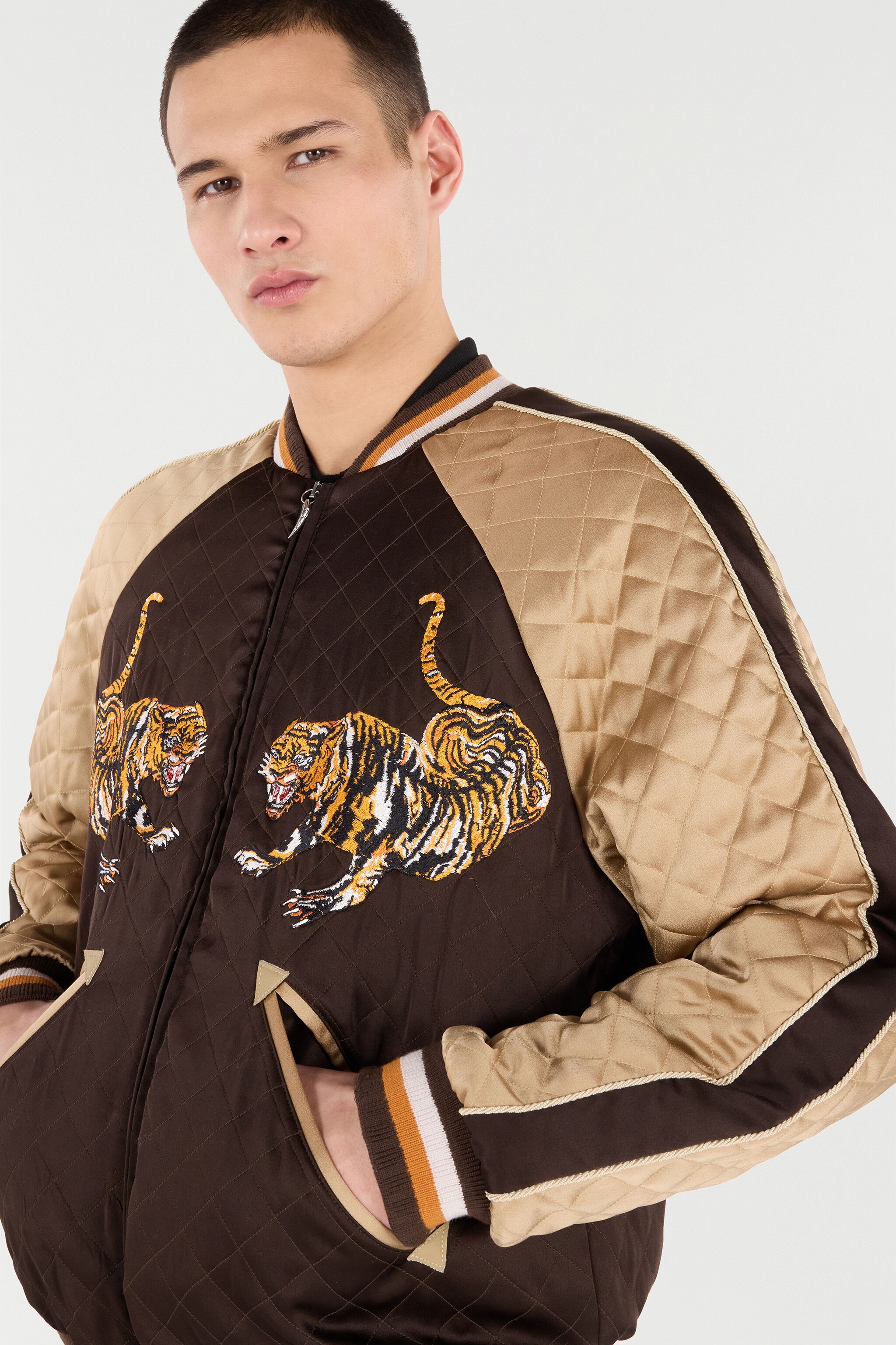 Bomber Jacket With Tigers - 5