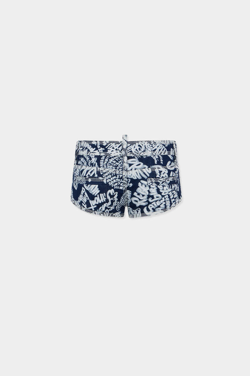 DSQUARED2 REBEL HIBISCUS DARK FLOWER WASH SHORTS outlook