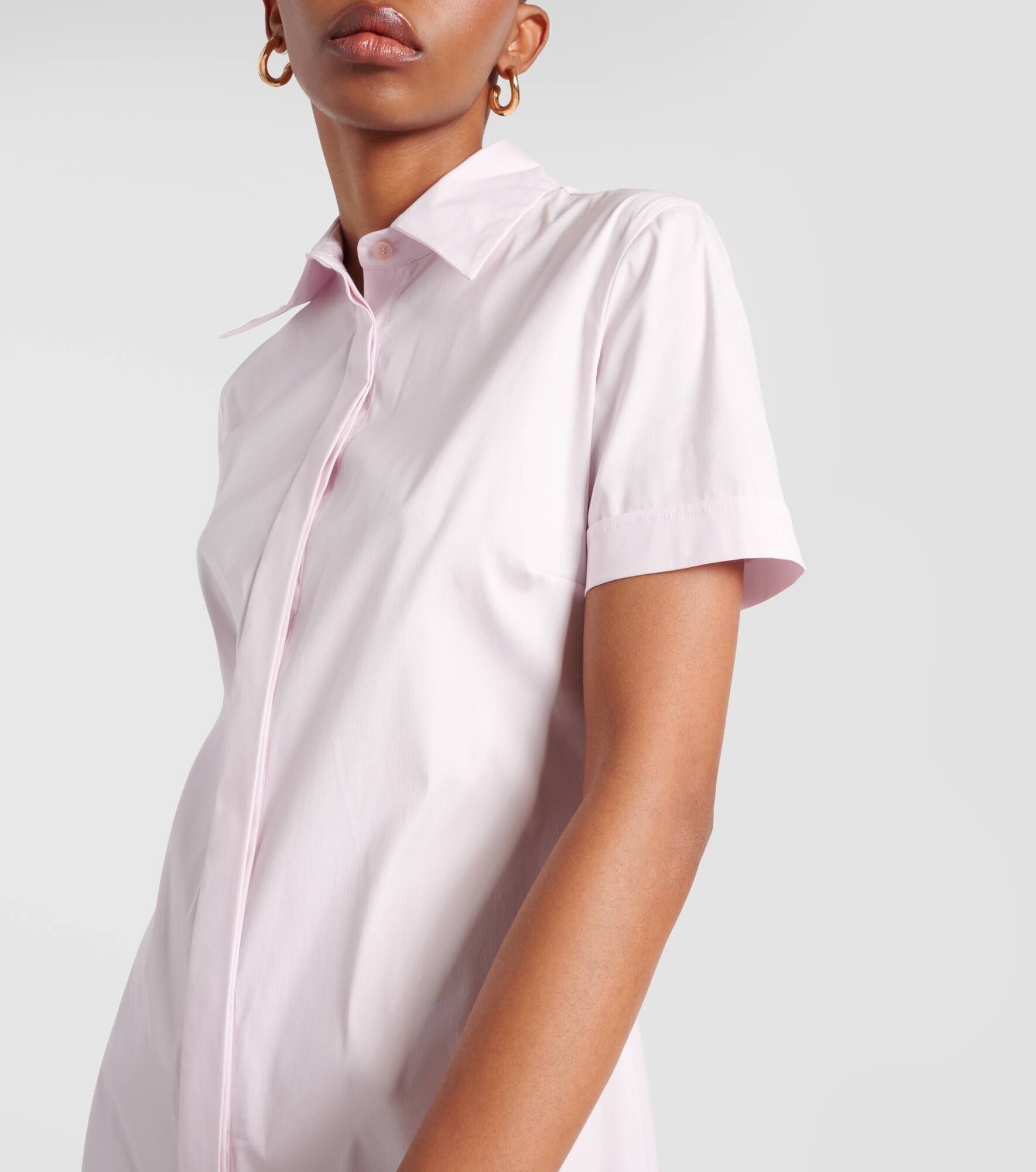 Cotton-blend shirt dress - 4