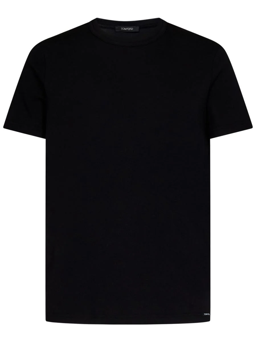 Tom Ford BLACK STRETCH COTTON CREW NECK T-SHIRT - 1