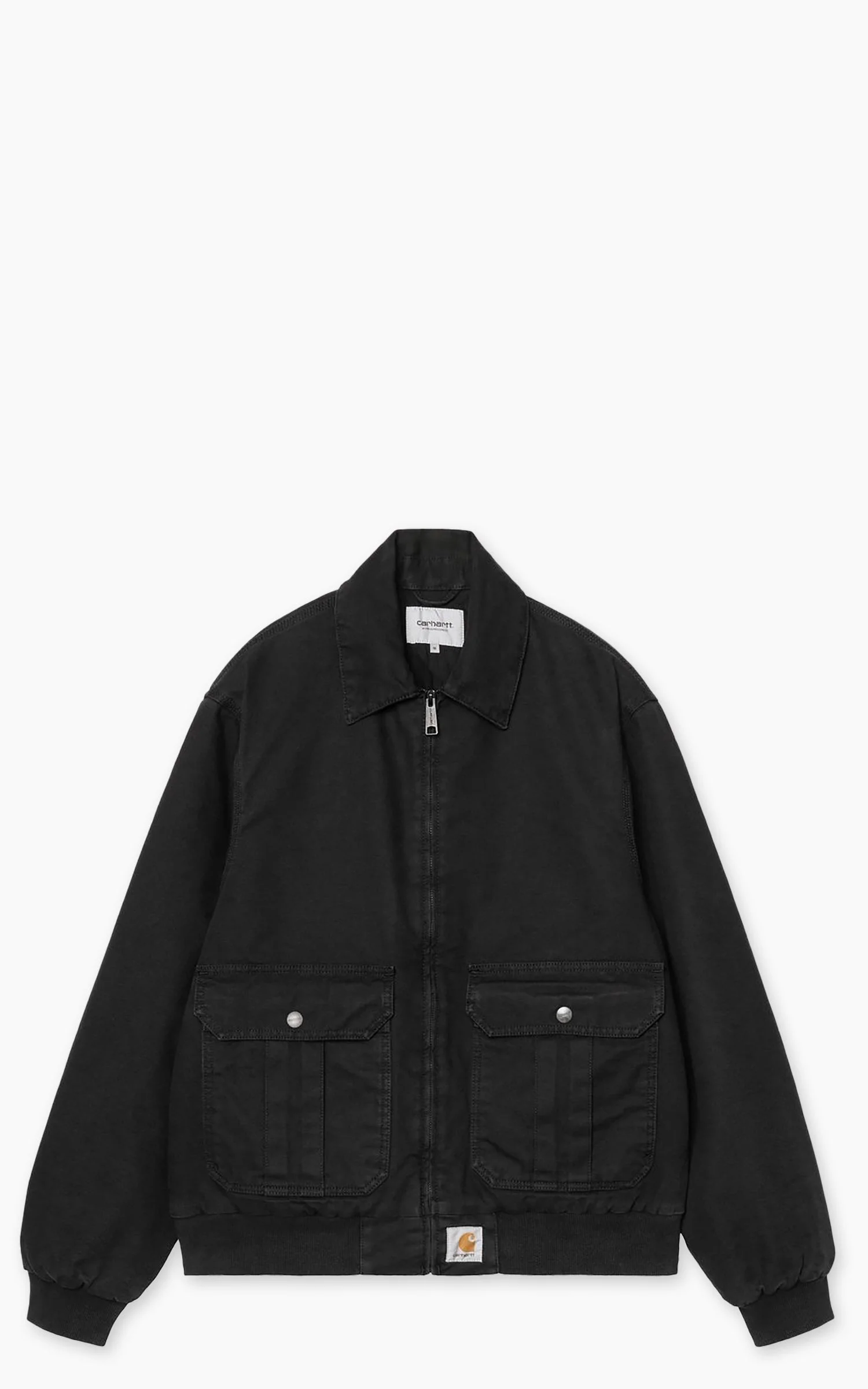 CARHARTT WIP STANTON JACKET DEERFIELD CANVAS STONE WASHED BLACK - 1