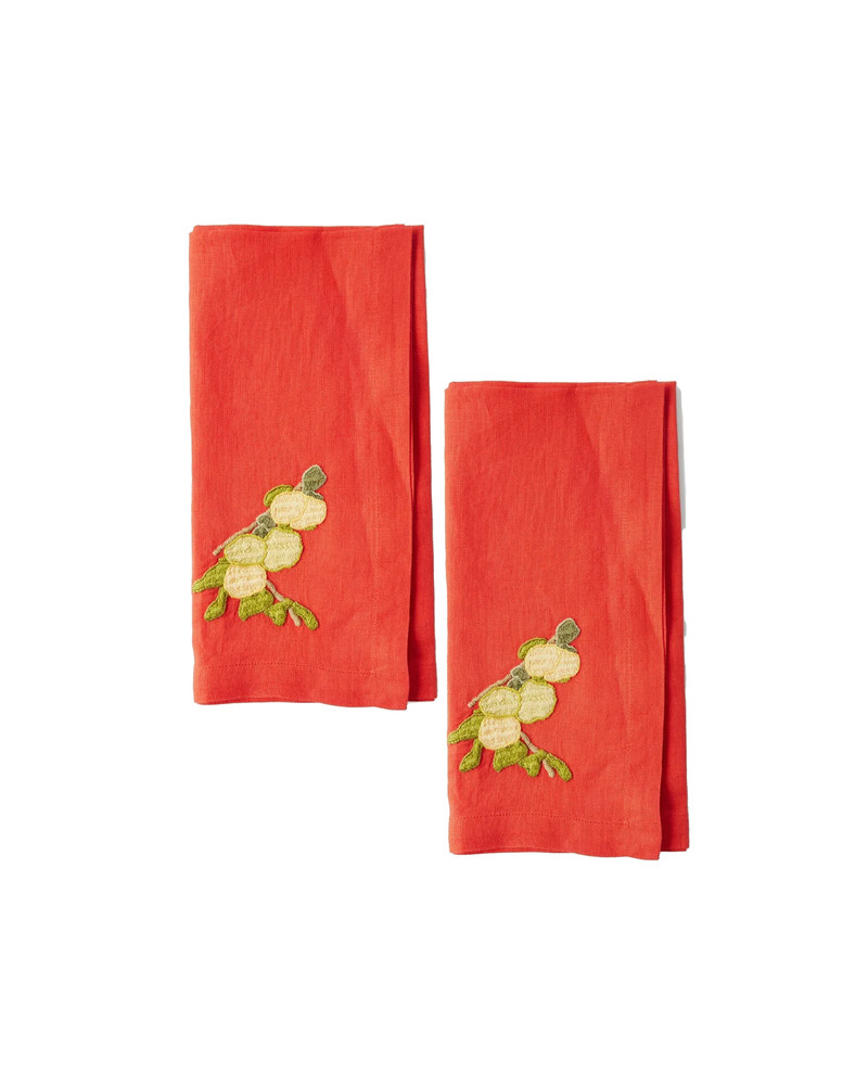 BERNADETTE Set of 2 Hand-Embroidered Napkins outlook