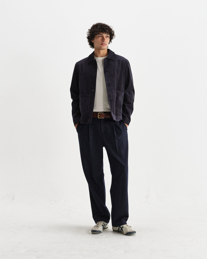 Landmark - Navy Corduroy Chore Jacket 4