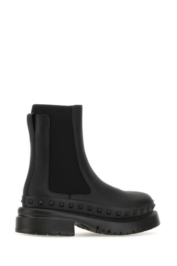 Black leather Rockstud M-Way ankle boots - 3